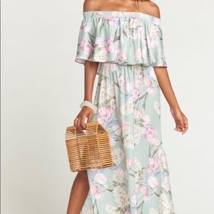 Show Me Your MuMu Primavera Sage Floral gown
